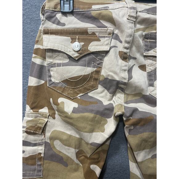 True Religion Womens Camo Cargo Flap Pocket Super Stretchy Skinny Pants Size 27 - Picture 6 of 12